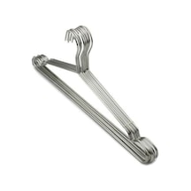 Metal Elbise Askısı 12 Adet Kıyafet Askısı Pantolon Askısı Tel Askı Metal Beyaz Diğer
