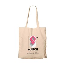 8 Th March Fermuarlı Bez Çanta Gabardin Krem