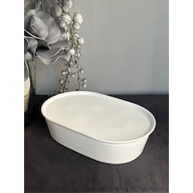 Pera 28 Cm Oval Kapaklı Fırın & Saklama Kabı Çok Renkli