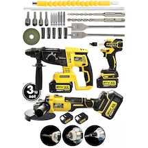Assur ASR1022 21V Hilti Somun Sökme Taşlama 3'lü Set Sarı