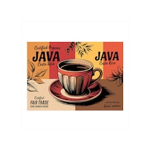 Java Kahve Posteri Dekoratif Mdf Tablo
