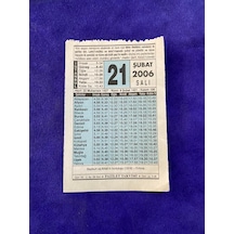 21 Şubat 2006 Takvim Yaprağı - Nostalji Koleksiyonluk Takvim Yaprağı