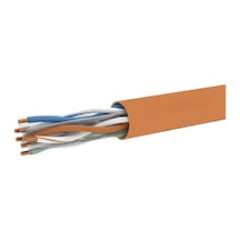 Cat6 U/utp Dış Mekan Ethernet Kablosu Cu Hffr 23 Awg 305 M - Turuncu Er6004