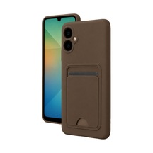 Samsung Galaxy A07 4g Kelvin Kartvizitli Silikon - Kahverengi