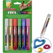 Alpino Crea+ Glitter Glue Simli Yapıştırıcı 6 Renk