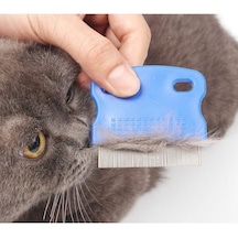 Kedi Köpek Tüy Bit Pire Temizleyici Tarak Mavi
