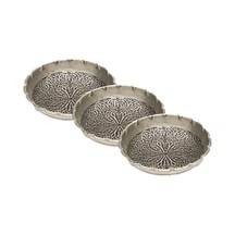 Dmt Copper Home Gaziantep Bakır Çerezlik Seti Kuruyemiş 3 'lü Set 10cm X 2,5cm Gümüş