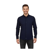 Advante Erkek Spor Slim Fit Uzun Kol Petek Fitilli Gömlek Bgl-st04824 Lacivert