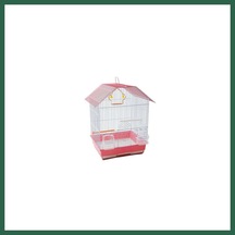 Birdlife Çift Kapılı Kuş Kafesi Pembe 34,5x28x46 Cm Bzs01