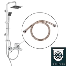 1/2 - 1/2 Kısa Robot Tepe Spiral Duş Hortumu 60 Cm Dayanıklı Pa