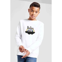 Tshirthane The Beatles Metal Rock Music Müzik Baskılı Unisex Çocuk Beyaz Sw (534759641)