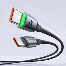 Ca-6872 Type-c Type-c 60w Pd Hızlı Şarje-marker Çipli Easy Series Örgü Kablo Siyah 3m Standart