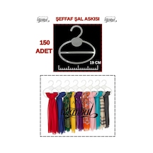 Şal Askısı 19 Cm Şeffaf Kristal Şal Eşarp Askılığı Gardırop Mağaza Düzenleyici 150 Adet Diğer
