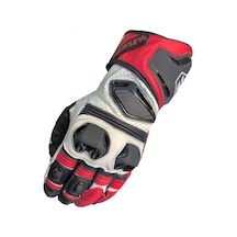 Ebakbak Motosiklet Eldiveni Racing Full Koruma Leather Deri Motorcu Eldiven Red