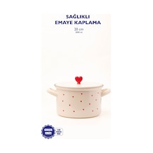 Cupid 20 Cm Emaye Tencere 3 Litre Bej