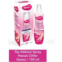 Biowet Hassas Ciltler İçin Tüy Dökücü Sprey 150 ML