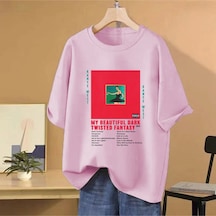 Flood Of Style Yaz Rapçi Kanye West Grafik Baskı T-shirt Erkek Kadın Vintage Unisex Artı Boyutu Üstleri Pembe