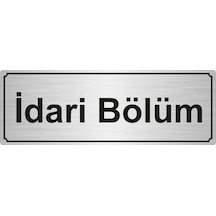 Idari Bölüm Yönlendirme Levhası 5Cmx20Cm Gümüş Renk Metal