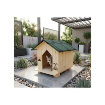 Woodcolor Premıum Doğal Ahşap Kedi Evi Dış Mekan Kedi Kulübesi Yağmur Geçirmez - 785647301