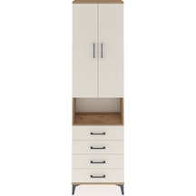 Arges Dolap 3 Raflı 4 Çekmeceli Tek Askılı 60x30x221 Çam-aytaşı Atlas Çam