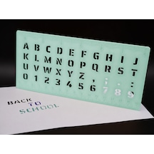 3d Baskı Alfabe, Rakam Ve Cetvel Şablonu - Yazı Çizim Kalıbı - Mint Diğer