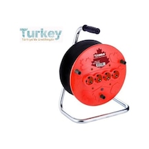 Extra 4lü Elektrik Seyyar Makaralı Uzatma Kablo 35 Metre Taşınabilir Diğer