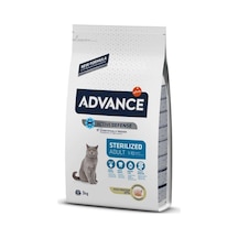 Advance Sterilised Hindi Etli Kısırlaştırılmış Yetişkin Kedi Maması 3 KG