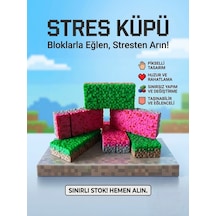 Çimen Desenli Infinity Cube Sonsuz Küp & Hareketli Stres Küpü Katlaç