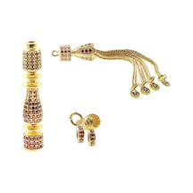 Gümüşhediyeal Özel Işçilikli Zirkon Taşlı Imame Püskül Set (Model-2)