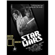 Star Wars Luke And Leia Black And White Glass Poster