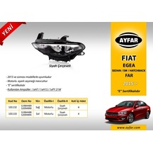 Ayfar Far Sol 101133 Egea 15- Motorlu Siyah Çerçeveli KNO-AYFAR-101133