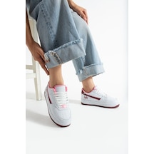 Kiraz Detaylı Pembe Beyaz Sneaker Kadın Spor Ayakkabı Beyaz