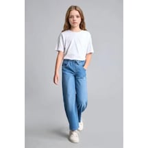 Defacto Beli Lastikli Wide Leg Jean Pantolon Kız Çocuk H6242a826aunm39 Mavi-nm39