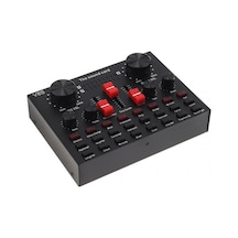 V8s Canlı Yayın Ses Kartı Kondenser Mikrofon Bluetooth Mikser Set