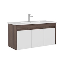 Orka Serra 100 Cm Navaro/beyaz Banyo Dolabı Alt Modül Ve Lavabo Navaro/beyaz