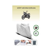 Gri Arka Çanta Ve Kilit Uyumlu Bajaj Pulsar Ns 125 Uyumlu Motor Brandası