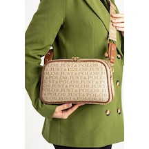 Just Polo Kadın Günlük Kullanıma Uygun Uzun Ayarlanabilir Askılı El Ve Omuz Çantası Shoulder Bag Vizon Taba