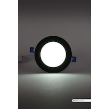 ACK 6W Sıva Altı Yuvarlak LED Panel Armatür Siyah Gövde 6500K Bey