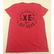 Motosiklet T-shirt TRİUMPH SCRAMBLER KIRMIZI KISA KOL BİSİKLET YAKA TSHİRT