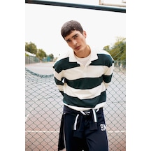 Defacto Boxy Fit Polo Yaka Çizgili Sweatshirt F0857ax25augn536 Yeşil Defacto Boxy Fit Polo Yaka Çizgili Sweatshirt F0857ax25augn536 Yeşil