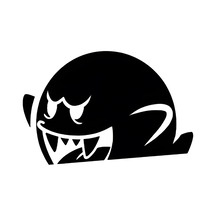 Sevimli Anime Araba Çıkartmaları Boo Hayalet Peeker Vinil Çıkartması Jdm Çıkartmalar Kalıp Kesim Vinil Black 8cmx12cm 1 Piece Set