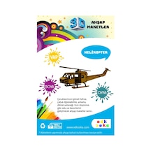 Ahşap Maket Helikopter Boya Ve Fırça