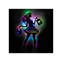 Led Işıklı Kişiselleştirilebilir Kadın Temalı Tablo Laura Dekoratif Gece Lambası Çok Renkli - 737249542 Çok Renkli