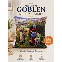 Goblen Dokuma Kadınlar Çit Desen Kırlent Kılıf Çok Renkli