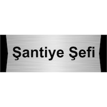 Şantiye Şefi 10x20cm Gümüş Renk Metal Yönlendirme Levhası