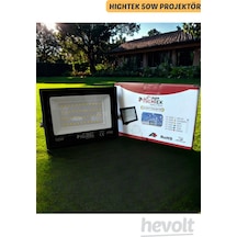 50 Watt Led Projektör 4500 Lm, Beyaz Işık, Ip 66 Su Geçirmez Siyah Kasa
