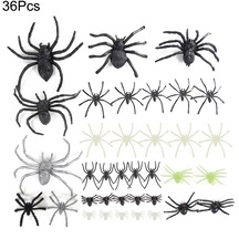 1set Simülasyon Plastik Örümcek Yarasa Böcek Böcekleri İçin Cadılar Bayramı Parti Aptallar İçin Dekorasyon Perili Ev Korkutucu Sahne Çocuk Oyuncak Oyuncak-36 Adet Karışım