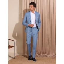 Cacharel Mavi Slim Fit Kumaş Pantolon
