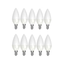 10 Adet 5w Beyaz Işık Led Mum Ampul Buji Ampul Avize Ampulü E14 Ince Duylu Ct 4076 6400 Kelvin Diğer