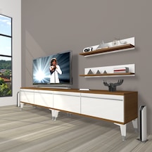 Decoraktiv Eko 220t Mdf Silver Tv Ünitesi Tv Sehpası Parlak Beyaz